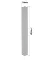 3"W Solid Wood Hover Plank Corner/Wall Accent Light Plug-In  Almond