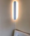 3"W Solid Wood Hover Plank Corner/Wall Accent Light Plug-In  Almond